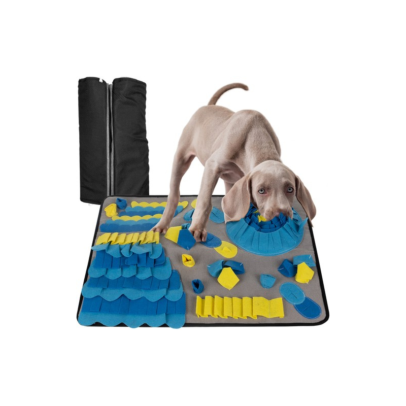 Szimatszőnyeg, interaktív játék kutyáknak, cicáknak, mosható, színes