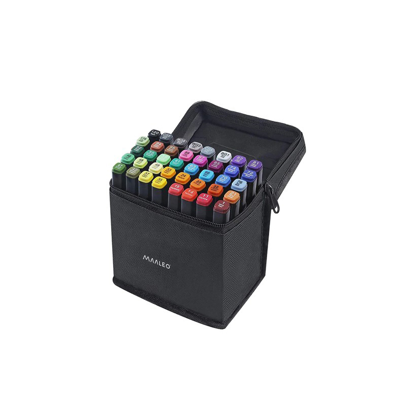 Kétvégű marker filctollkészlet táskában, 40 db-os, varázslatos színekben