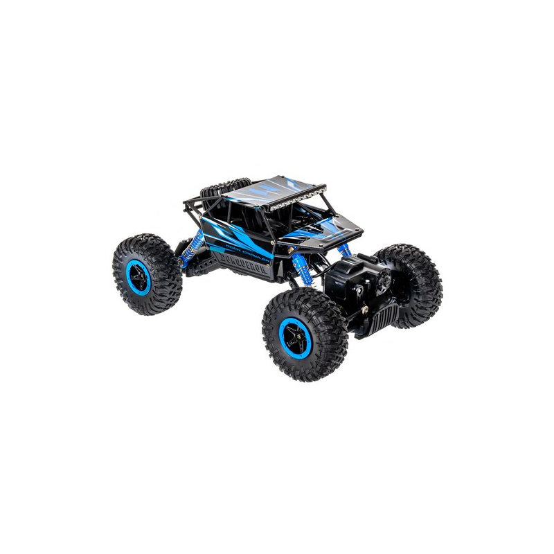 Távirányítós, off road terepjáró játékautó, 4×4 összkerékmeghajtással, 50 méteres hatótávval, kék színben